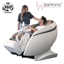 כורסת עיסוי SKYLINER 3 מבית Casada — חום / לבן